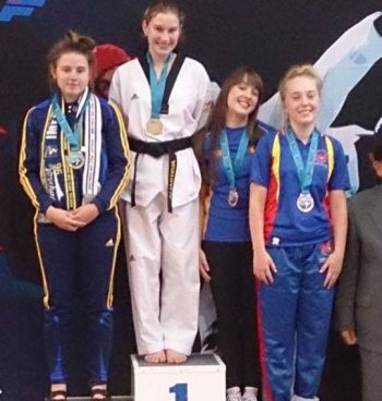 Laura Morison Taekwondo Champion Training in Marrickville Inner West Sydney. podium1